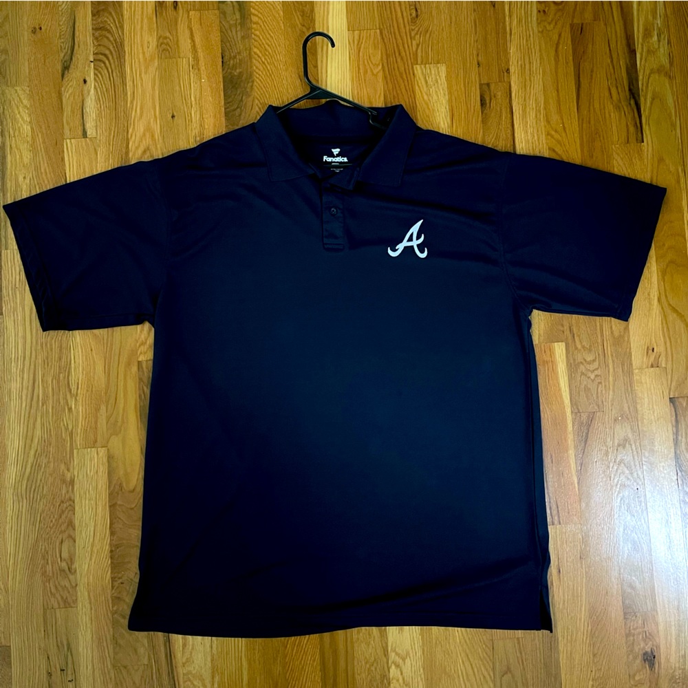 Atlanta Braves navy blue polo shirt 2XL